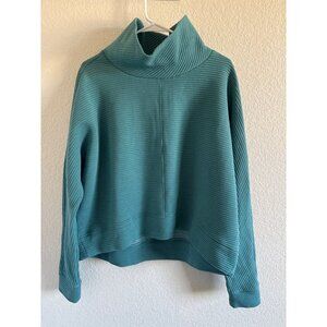 Zella Blue Mock Neck Pullover Sweatshirt Athletic Womens Size Large